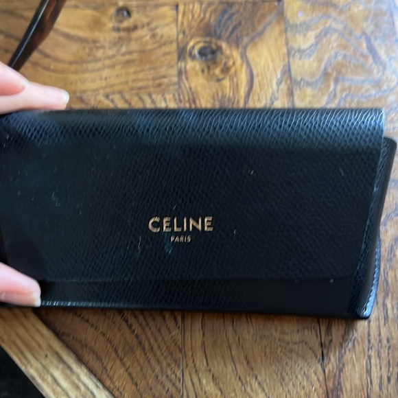 Celine triomphe oval frame acetate sunglasses- tortoiseshell - Picture 5 of 7